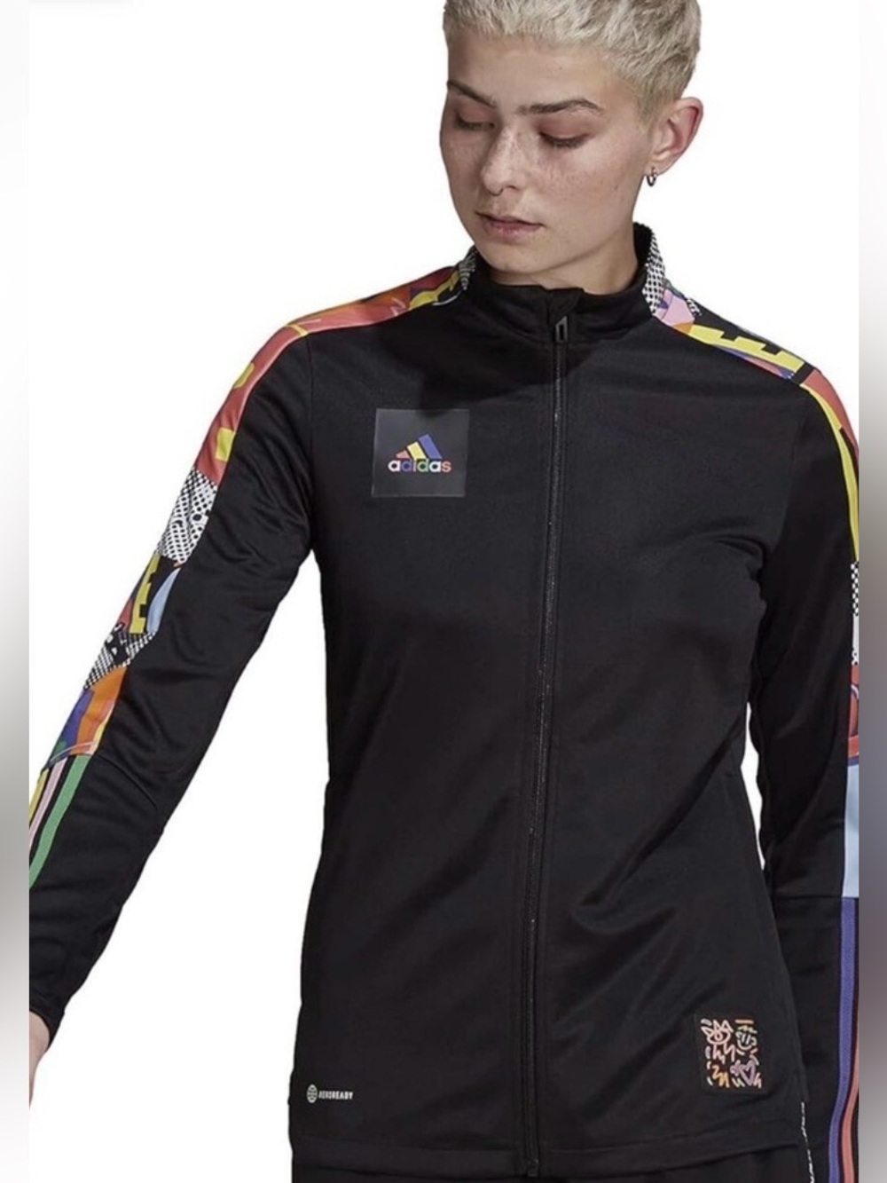 adidas Black/Multicolor Zip Up